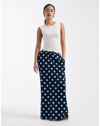 Threadbare - Maxi Rok Van Jersey Met Stippenprint - Lyst