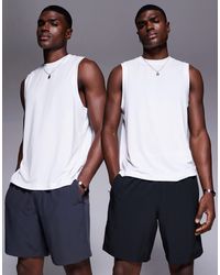 4505 - Icon 7 Inch Quick Dry Training Shorts With Zip Pockets 2 Pack - Lyst