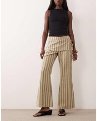 Lioness - Alpine Skirt Tie Detail Flared Pants - Lyst