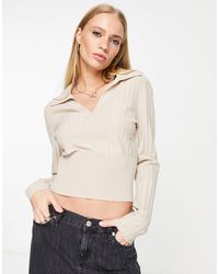 & Other Stories - Ribbed Knitted Polo Top - Lyst