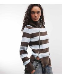 Collusion - Asymmetric Zip Through Knitted Jumper - Lyst