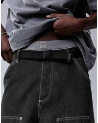 Pull&Bear - Stoffen Riem Met Zwarte Stwd-Gesp - Lyst
