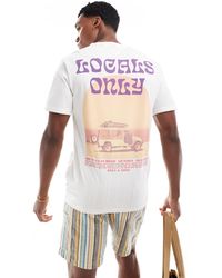 Only & Sons - T-shirt coupe classique avec imprimé locals au dos - Lyst