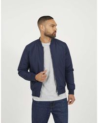 Brave Soul - Collarless Bomber Zip-Up Jacket - Lyst