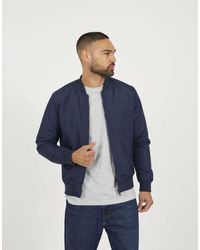 Brave Soul - Collarless Bomber Zip-Up Jacket - Lyst