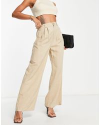 & other stories wide leg trousers in green check