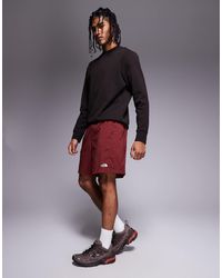 The North Face - Class v pathfinder - short ceinturé à logo - bordeaux - Lyst