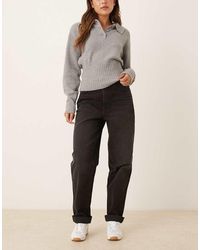 ASOS - Ruimvallende Mom Jeans Met Hoge Taille - Lyst
