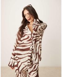 Mango - Oversized Shirt Co-ord - Lyst