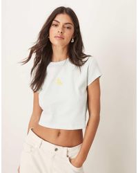 Calvin Klein - T-Shirt Taglio Corto Salvia Con Logo A Monogramma - Lyst