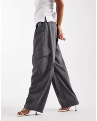 ASOS - Petite Tailored Utility Barrel Pants - Lyst