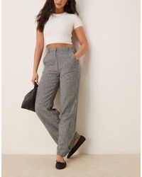 Abercrombie & Fitch - – classic – hose mit hohem bund und -weißen vichy-karos - Lyst