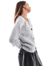Vero Moda - Boxy Knitted Pocket Cardigan - Lyst