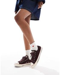 Converse - Zapatillas De Deporte Burdeos Con Ribete Chuck Taylor All Star Ox De - Lyst