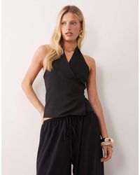 Mango - Tailored Halterneck Sleeveless Top - Lyst