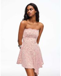 Bershka - Bandeau Mini Dress - Lyst
