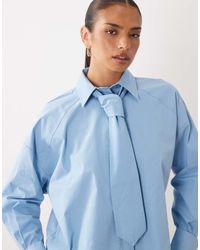 ASOS - Oversized Shirt With Tie - Lyst