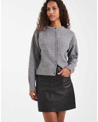 ASOS - Denim High Waisted Mini Skirt - Lyst