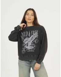 Brave Soul - Acid Wash Graphic Print Sweatshirt - Lyst