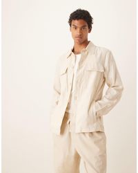 Mango - – hemdjacke aus leinen - Lyst