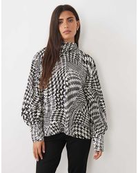 ASOS - Batwing Tunic Blouse With High Neck - Lyst