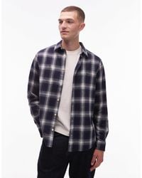 AllSaints - Haven - chemise manches longues à carreaux - noir - Lyst
