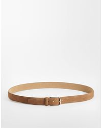 Mango - Classic Suede Belt With Silver Hardware - Lyst