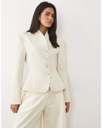 Miss Selfridge - Cropped Collarless Blazer - Lyst