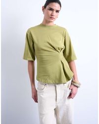 TOPSHOP - Cinch Waist Structured Tee - Lyst