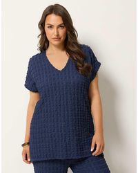 Yours Clothing - Bubble Textured T-Shirt - Lyst