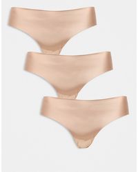 ASOS - Asos Design Curve 3 Pack No Vpl & Lace Thong - Lyst