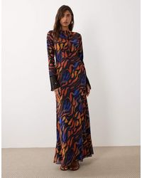 DASKA - Chiffon Tie Detail Maxi Dress - Lyst