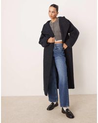 Gina Tricot - Belted Wrap Midi Coat With Funnel Neck - Lyst