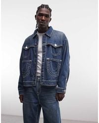 TRUE RELIGION - Super T Drop Shoulder Multi Pocket Co-ord Denim Jacket - Lyst