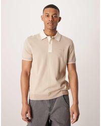 GANT - Logo Short Sleeve Tipped Knit Polo - Lyst