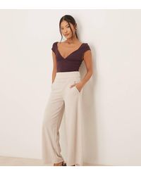 JDY Petite - Wide Leg Tailored Pants - Lyst