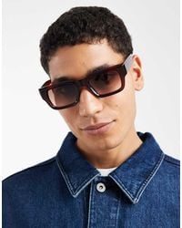 ASOS - Chunky Rectangle Sunglasses - Lyst