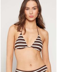 Tezenis - Desert Stripes Triangle Bikini Top - Lyst