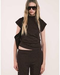 Mango - Top Sin Mangas Con Cuello Alto De Tejido Suave Michi De (Parte De Un Conjunto)-Rojo - Lyst