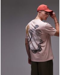 TOPMAN - Oversized Fit T-shirt With Front And Back Painted Shapes Print - Lyst