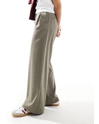 ASOS - Tailored Tie Waist Wide Leg Trousers With Pleat Detail - Lyst