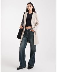 New Look - Abrigo De Vestir Color Crema Sin Forro De -Neutro - Lyst