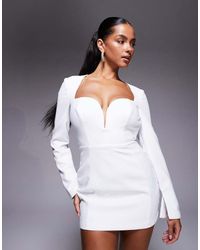 Oh Polly - Sweetheart Long Sleeve Mini Dress - Lyst