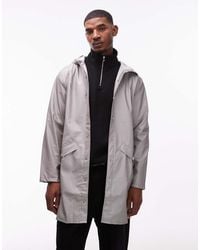 Rains - 12020 Long Waterproof Hooded Jacket - Lyst