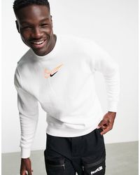 Sweat en polaire à logo virgule - taupe Nike pour homme en coloris Blanc |  Lyst