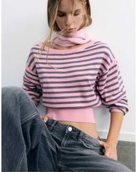 Pull&Bear - Pull rayé à encolure bateau - Lyst