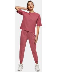 pink joggers topshop