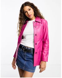 Muubaa - 70s Retro Fitted Leather Jacket - Lyst