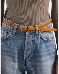 Levi's - Skinny Gold Buckle Belt - Lyst