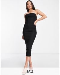 Vesper - – trägerloses midikleid aus bengaline - Lyst